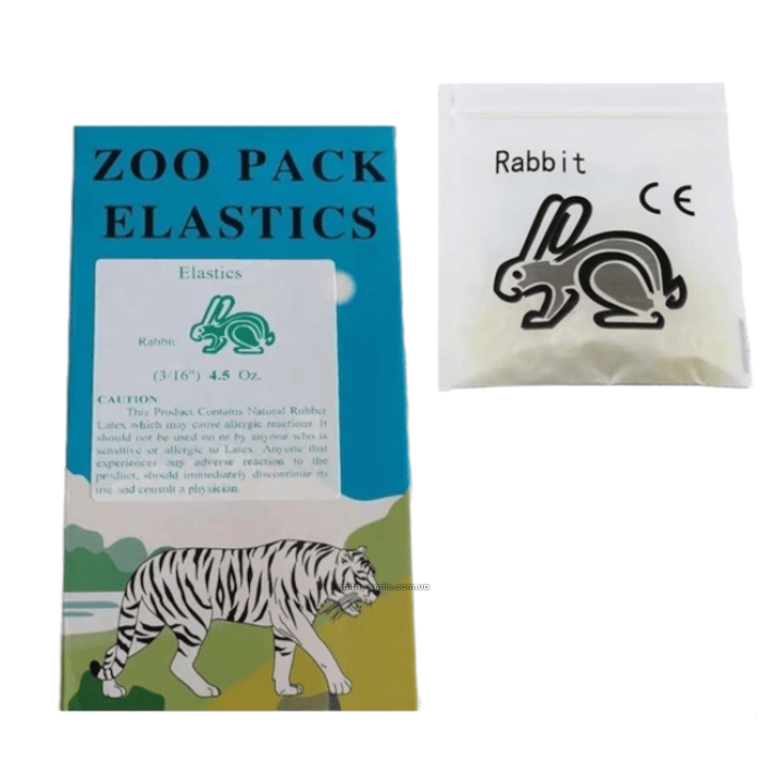 Elastic Bands, Rabbit, 3/16" (4.76mm), 4.5 Oz, 100pcs